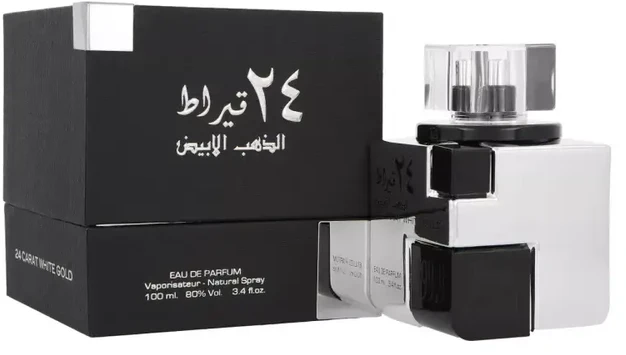 Unisex kvepalai Lattafa 24 Carat White Gold EDP, 100 ml