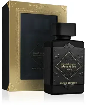 Lattafa Bade'e Al Oud Juodas Exposed EDP parfumuotas vanduo unisex, 100 ml