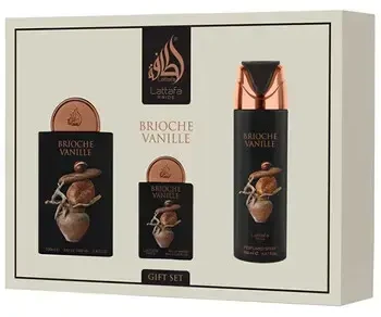Lattafa Brioche Vanille Eau De Parfum, 100 ml Purškiklis Corporal Perfumado, 200 ml Purškiklis Eau De Parfum, 20 ml