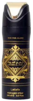 Lattafa Badee Al Oud For Glory Perfumed Purškiklis parfumuotas dezodorantas, 200 ml