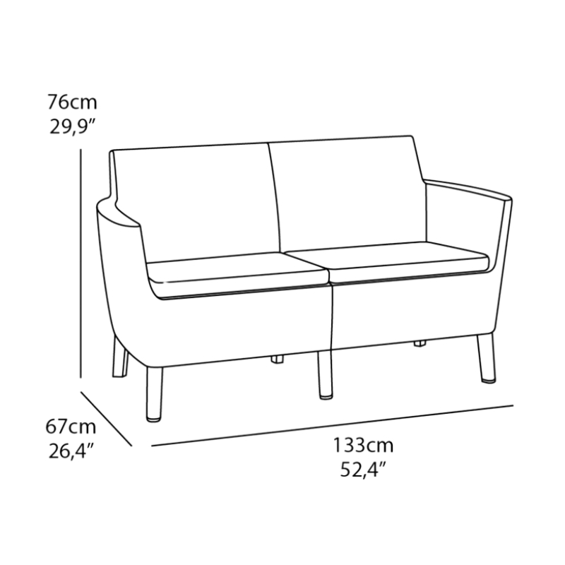 Keter „Salem“ sofa-lova, „Ruda“