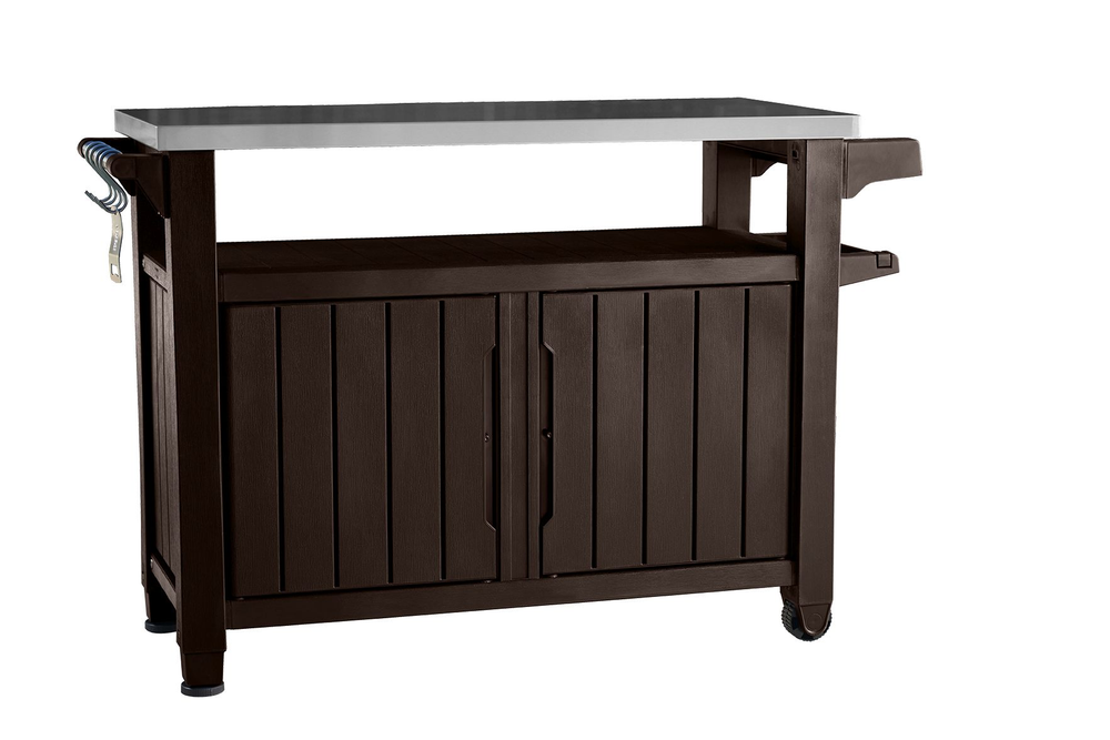 Stalas griliui Keter Unity XL 207L, rudos spalvos