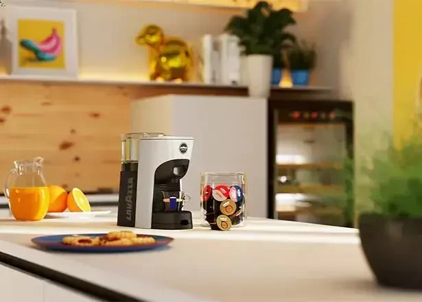 Lavazza kapsulinis Kavos aparatas LM 840 Tiny Eco / 18000533 Juodas, baltas