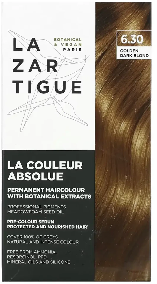 Lazartigue La Couleur Absolue Permanent Hair Dye 6.30 Golden Dark Blond, 143 ml
