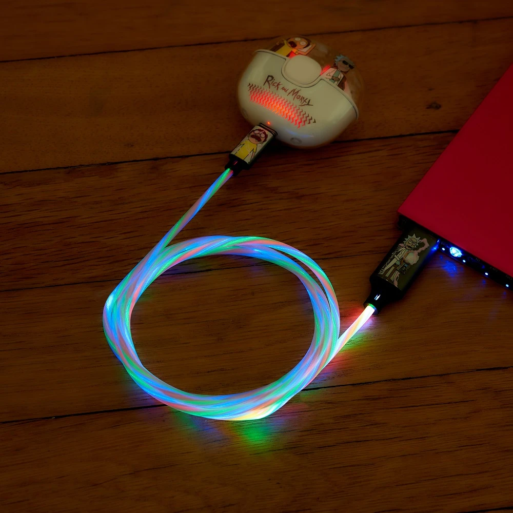 Rick Morty Šviečiantis laidas Lazerbuilt Rick and Morty USB A to USB C