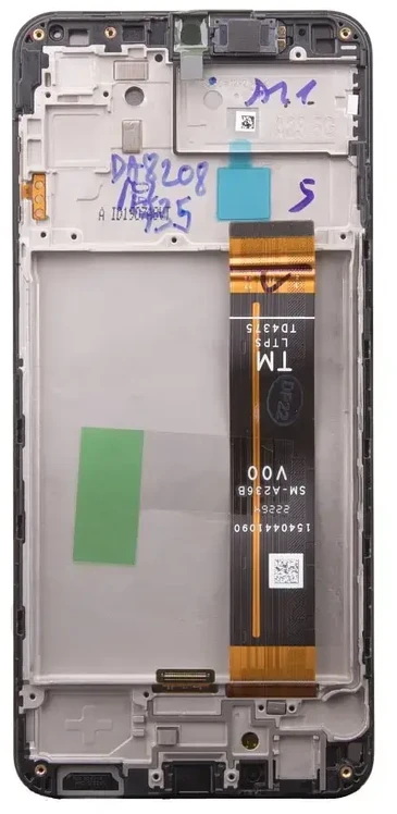 LCD ekranas + jutiklinis blokas + priekinis dangtelis Samsung A236 Galaxy A23 5G Juodas (servisų paketas)