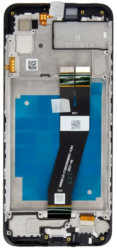 LCD ekranas + jutiklinis blokas Samsung A035G Galaxy A03 Juodas (pakeitimų paketas)