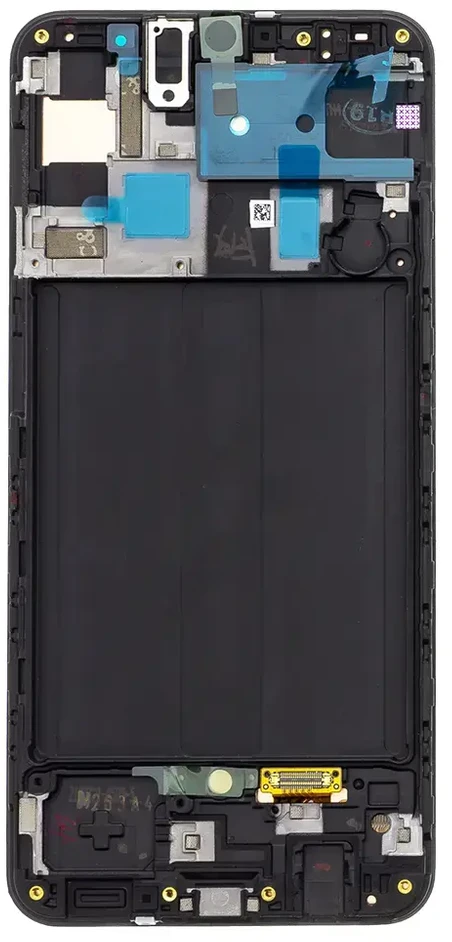 Dėklas Oem „Samsung A505 Galaxy A50“ skystųjų kristalų ekranas + juoda „Dotyk“ (pakeitimų paketas)