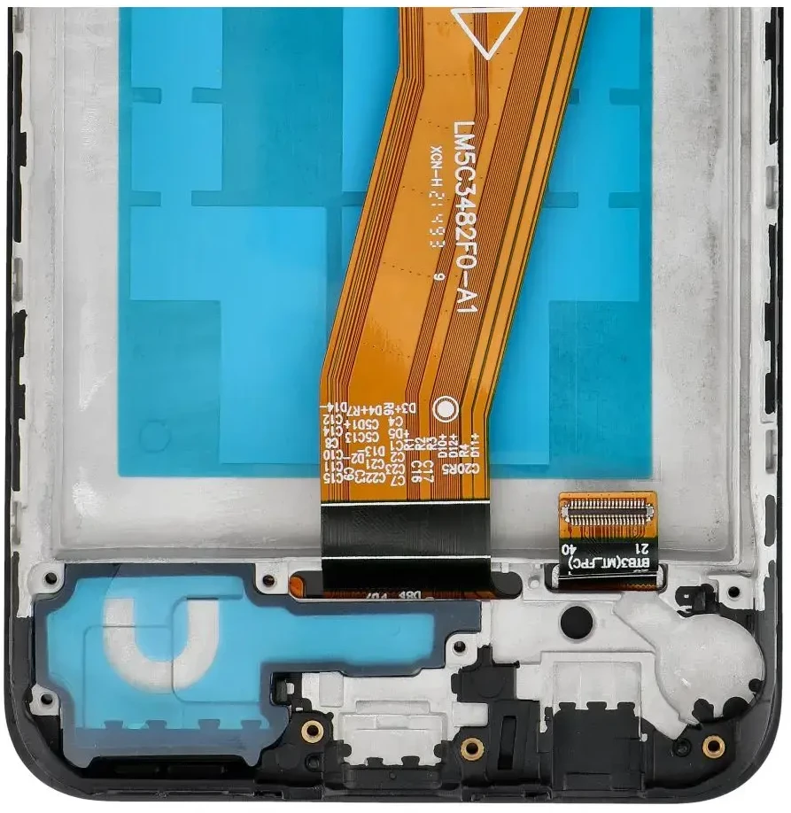 LCD ekranas, skirtas SAMSUNG A02S OEM su rėmeliu (164 mm)