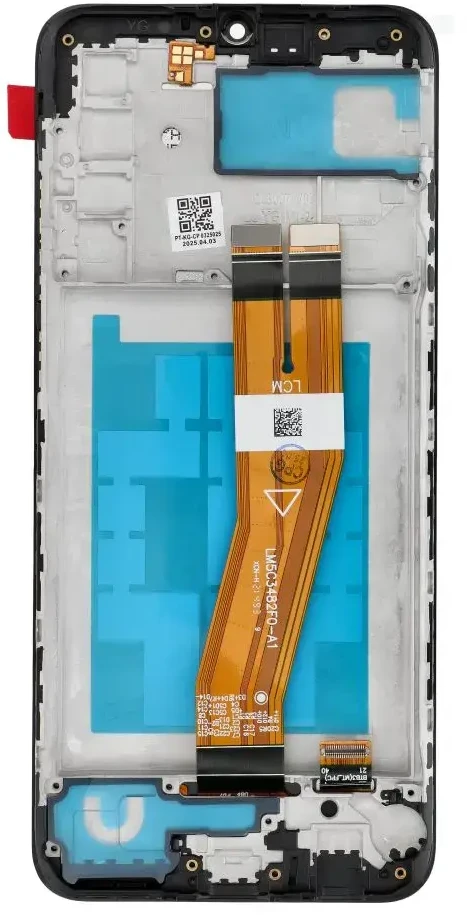 LCD ekranas, skirtas SAMSUNG A02S OEM su rėmeliu (164 mm)