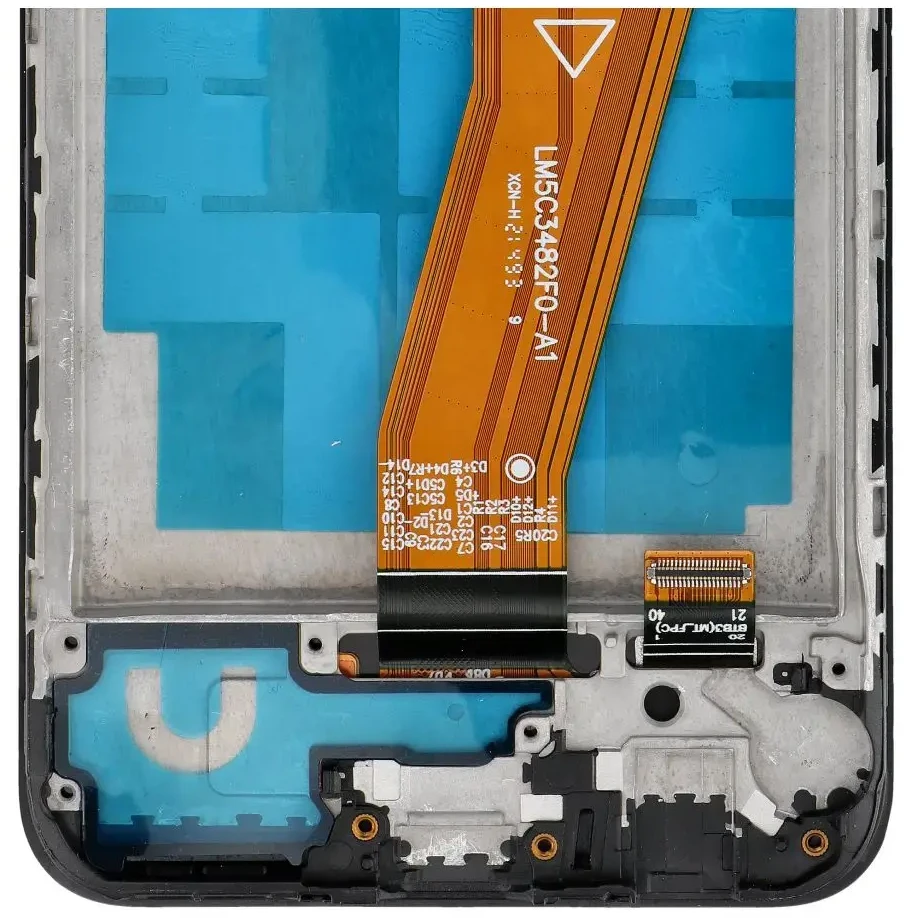 LCD ekranas, skirtas SAMSUNG A03 A035G OEM su rėmeliu (164 mm)