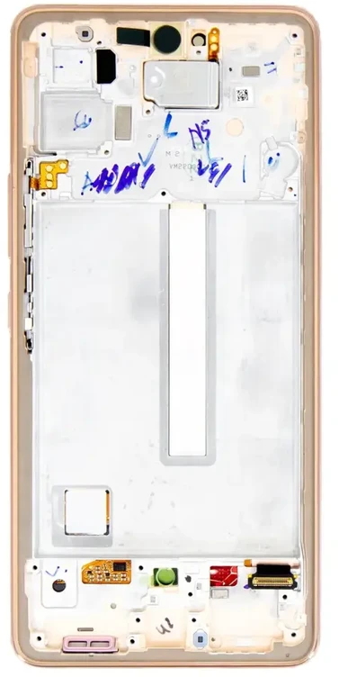 Dėklas LCD ekranas + jutiklinis blokas + priekinis dangtelis Samsung A536B Galaxy A53 5G Awesome Peach (pakeitimų paketas)