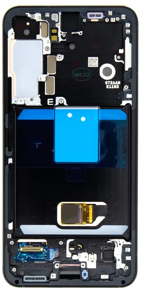 Dėklas LCD ekranas + jutiklinis blokas + priekinis dangtelis Samsung S901B Galaxy S22 pilkas (pakeitimų paketas)
