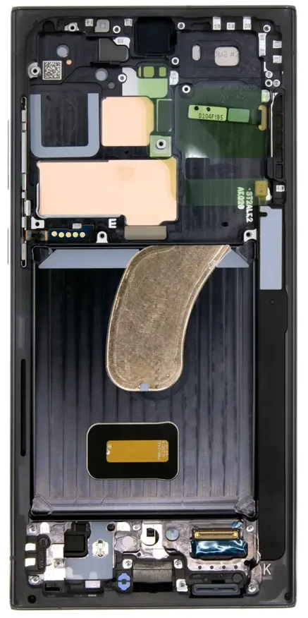 LCD ekranas + jutiklinis blokas + priekinis dangtelis Samsung S918 Galaxy S23 Ultra Phantom Juodas (pakeitimų paketas)