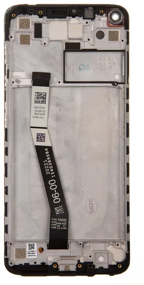 LCD ekranas + jutiklinis blokas + priekinis dangtelis, skirtas „Xiaomi Redmi Note 9 Midnight Gray“ (pakeitimų paketas)
