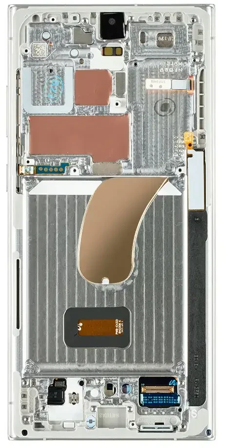 LCD ekranas + jutiklinis blokas + priekinis dangtelis „Samsung S918 Galaxy S23 Ultra Lime“ / „Sky Mėlyna“ (pakeitimų paketas)