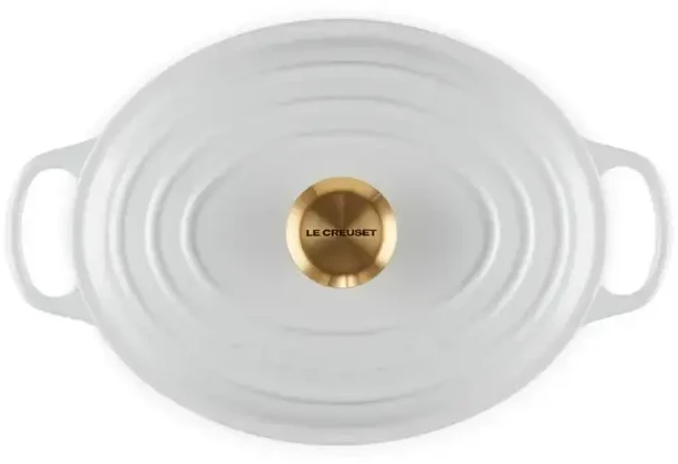 Troškintuvas Le Creuset Signature, ovalus, 27 cm, 4,1 l, baltas