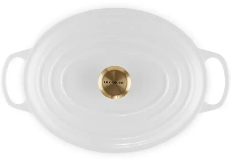 Le Creuset Cast iron puodas oval 31cm / 6.3L baltas