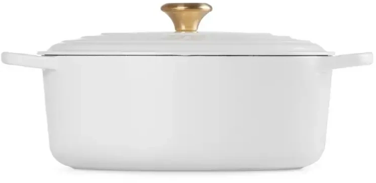 Le Creuset Cast iron puodas oval 31cm / 6.3L baltas