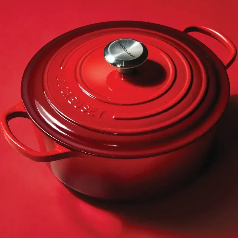 Virtuvės Indai - Le Creuset Signature Keptuvė 26cm Apvalaus Ketaus Vyšninės Raudonos Spalvos