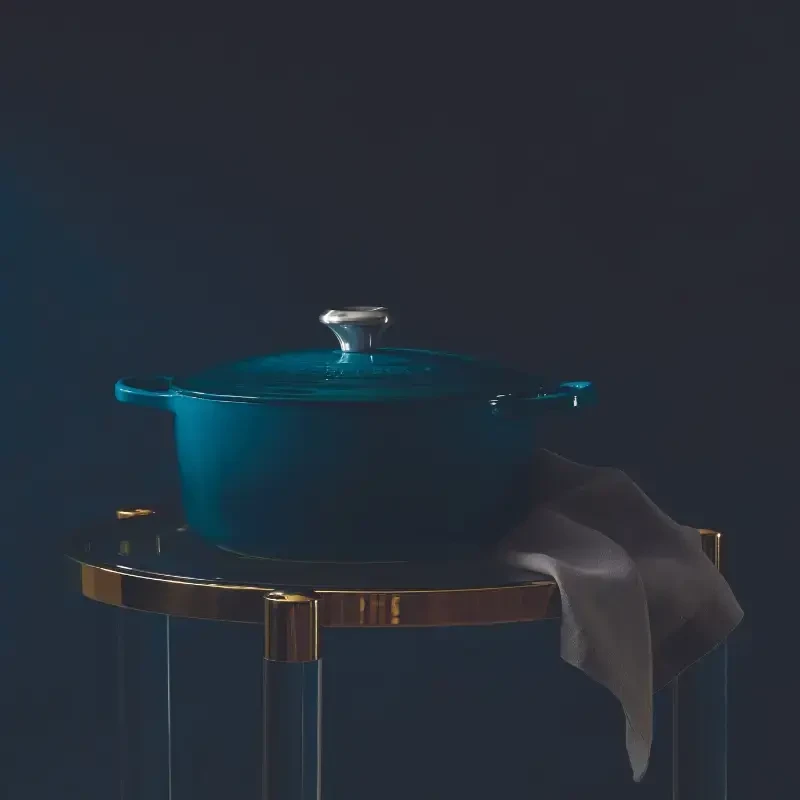 Le Creuset Cast iron puodas round Ø26cm / 5,3L mėlynas