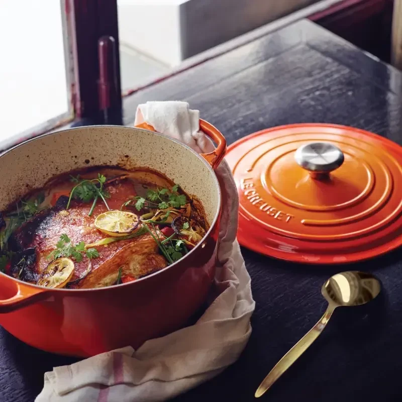Le Creuset Signature Casserole apvalus puodas, 26 cm | spalva: oranžinė
