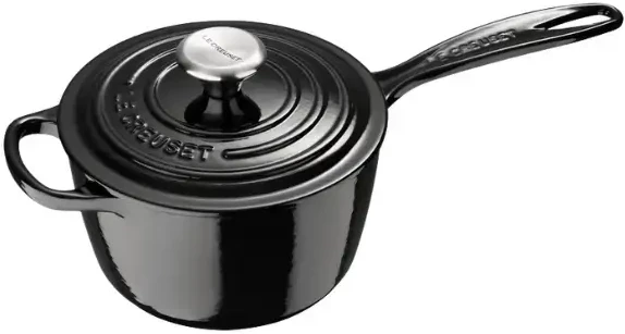 Le Creuset Cast iron sauce puodas Ø16cm / 1.5L juodas