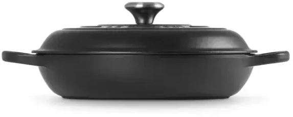 Le Creuset Cast iron shallow puodas 30cm / 3,5L mat juodas