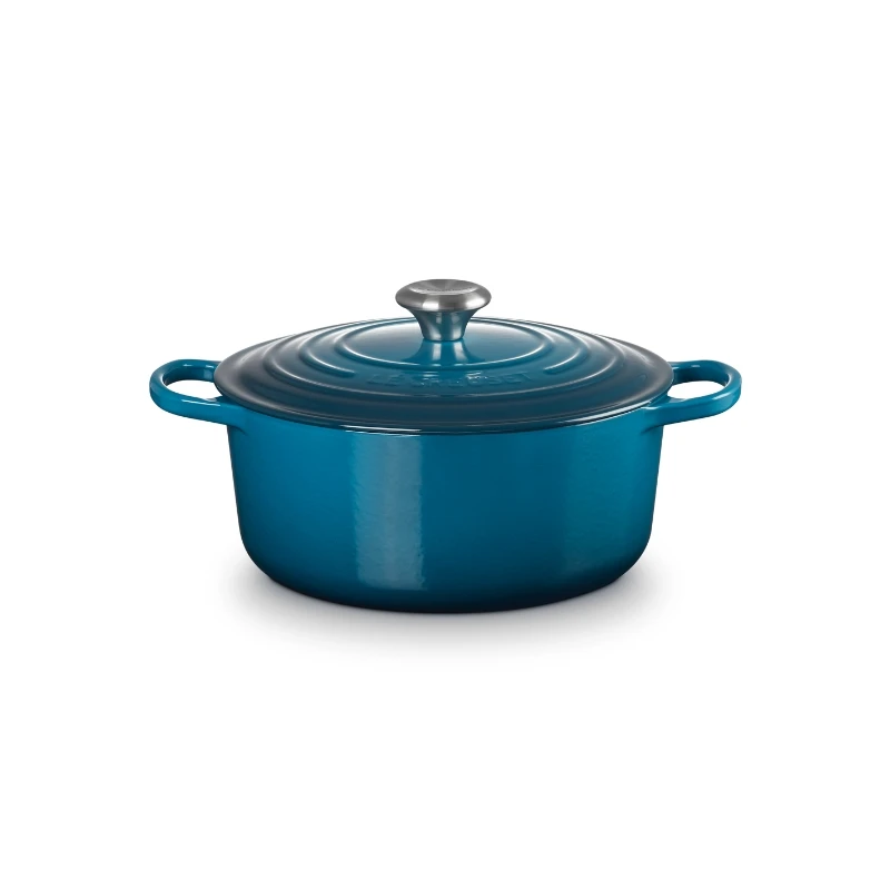 Le Creuset Ketaus puodas apvalus Ø26cm | 5,3L mėlynas