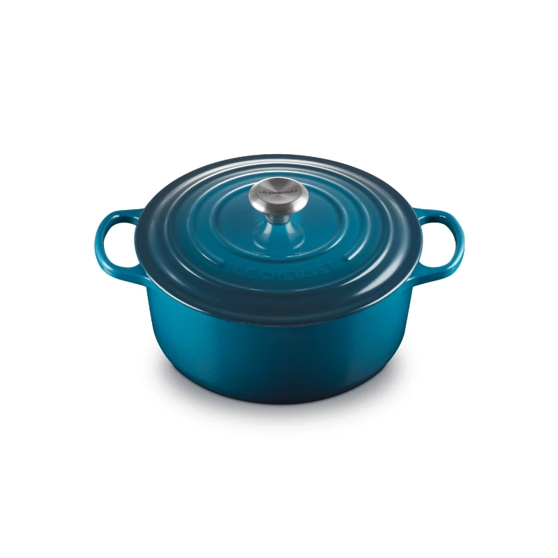Le Creuset Ketaus puodas apvalus Ø26cm | 5,3L mėlynas