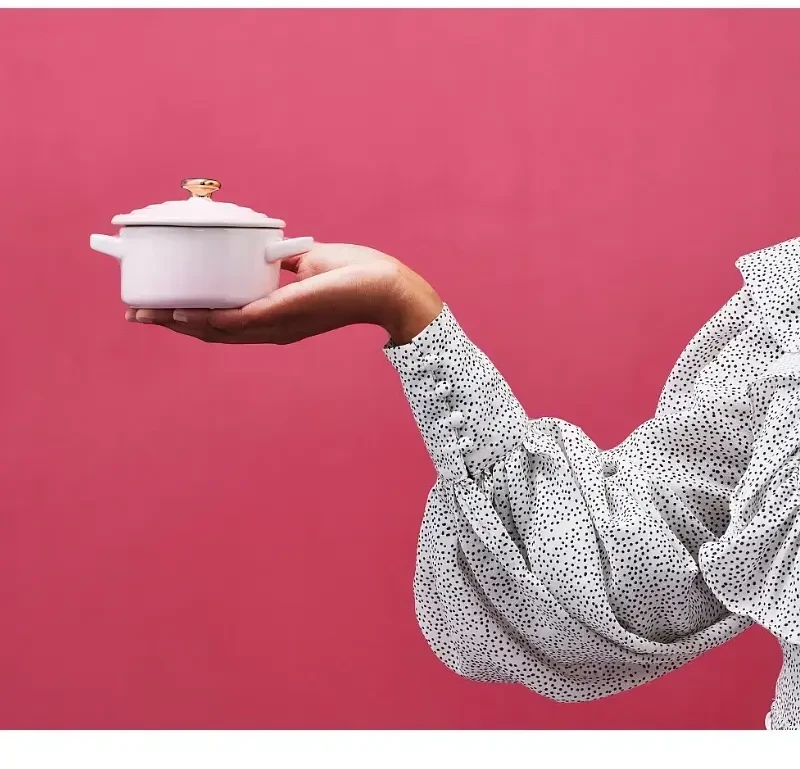 Le Creuset Mini Cocotte akmens masės indas Ø10cm baltas