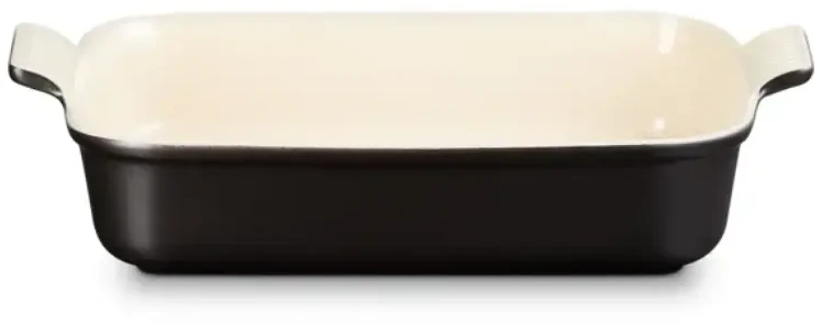 Le Creuset stačiakampiai keraminiai indai Heritage 32x24cm / 4L juodas