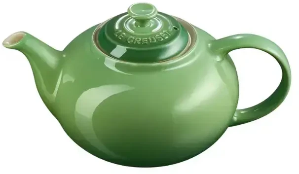 Le Creuset žalias akmens masės arbatinukas