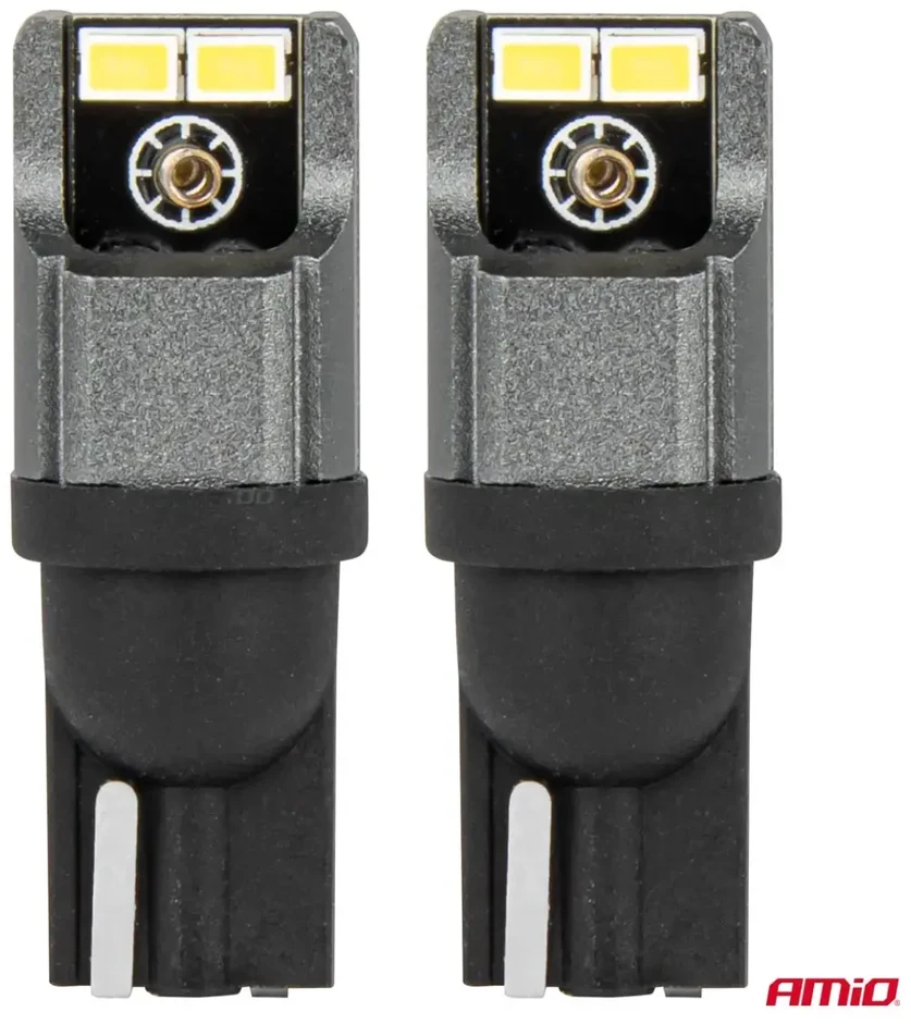 LED lemputės Canbus 3020 4SMD T10 W5W W10W 12V 24V amio-03717