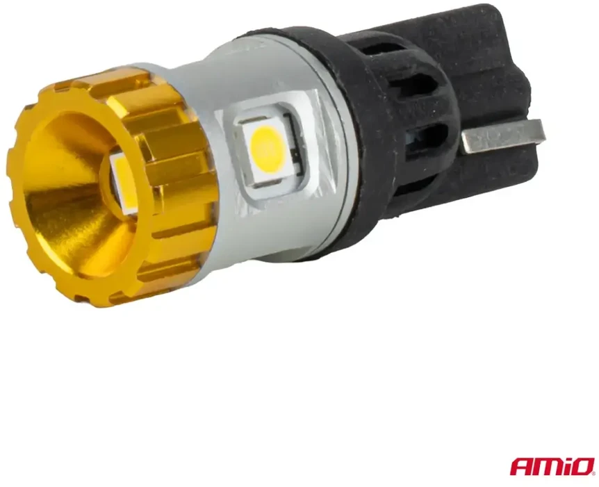 LED lemputės canbus W5W T10 3030 4SMD + 3020 1SMD balta 12V 24V amio-04990
