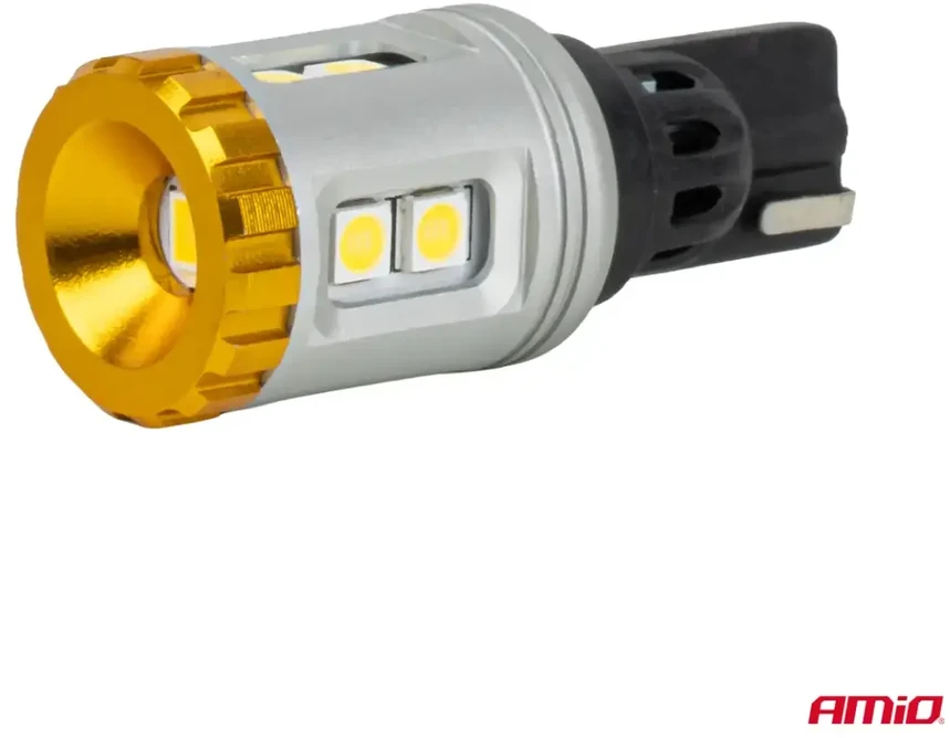 Żarówki led standard w16w t15 3030 8smd + 3020 1smd balta 12v 24v amio-04991