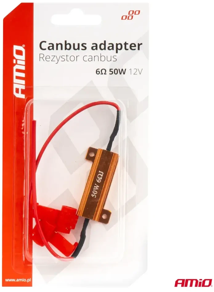 CAN-bus rezistorius LED lempoms 6 omų 50 W amio-04094