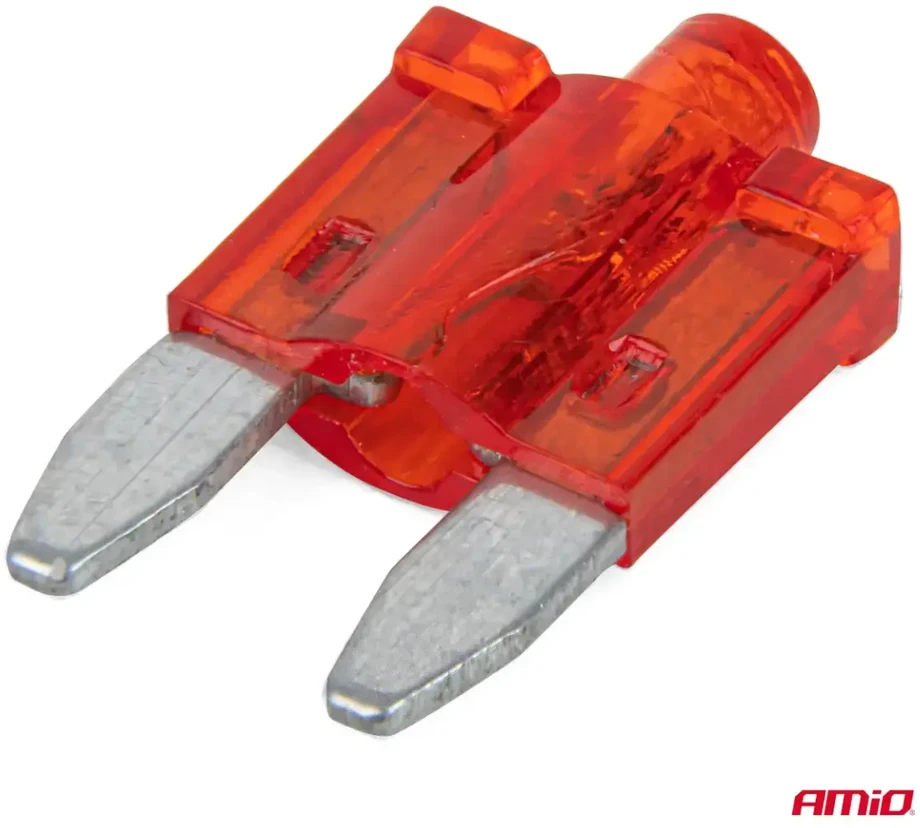 Mini automobilių saugikliai su LED diodais, 10 vnt. amio-04340