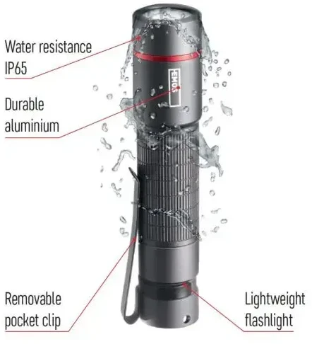 Žibintuvėlis, atsparus drėgmei IP65, ULTIBRIGHT 60, CREE LED, 170lm, 1xAA, EMOS