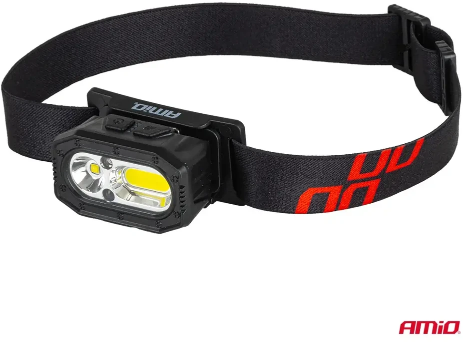 Akumuliatorinis LED galvos žibintas XPG+COB 1000mAh AMIO-04663