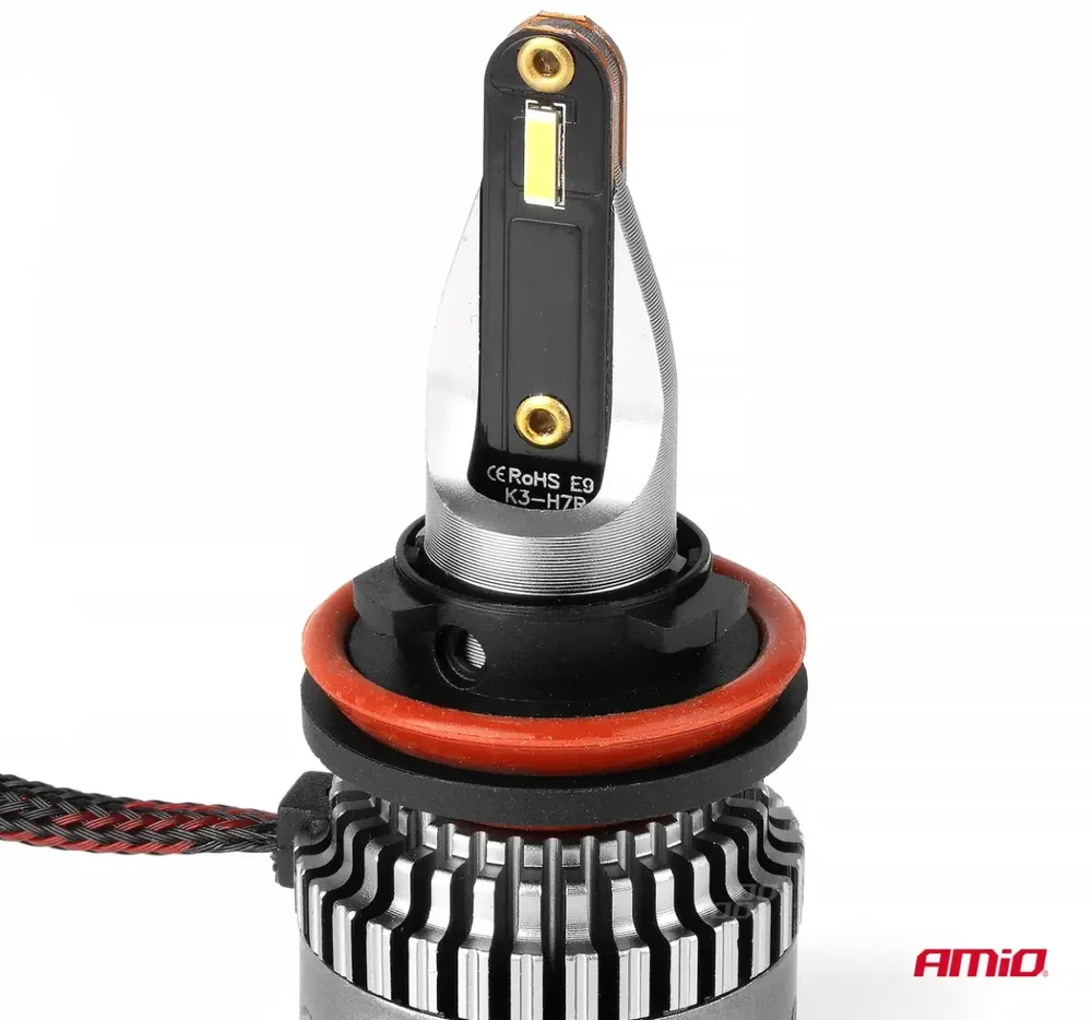 LED žibintų lemputės K3 Series H8 H9 H11 H16 12V 6000K canbus AMIO-03686
