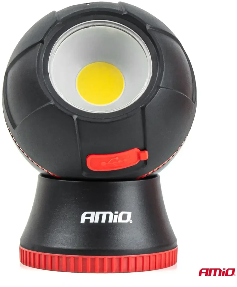 Lampa inspekcyjna kulista odpinana led 4w cob 2200 mah amio-04939