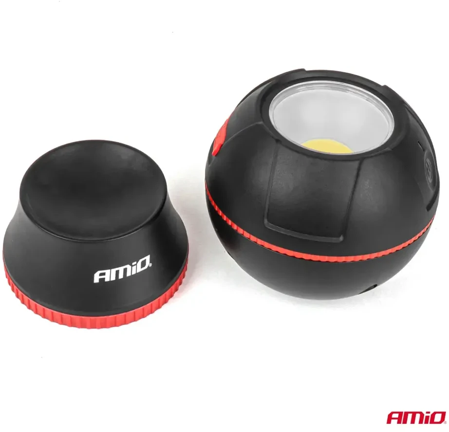 Lampa inspekcyjna kulista odpinana led 4w cob 2200 mah amio-04939