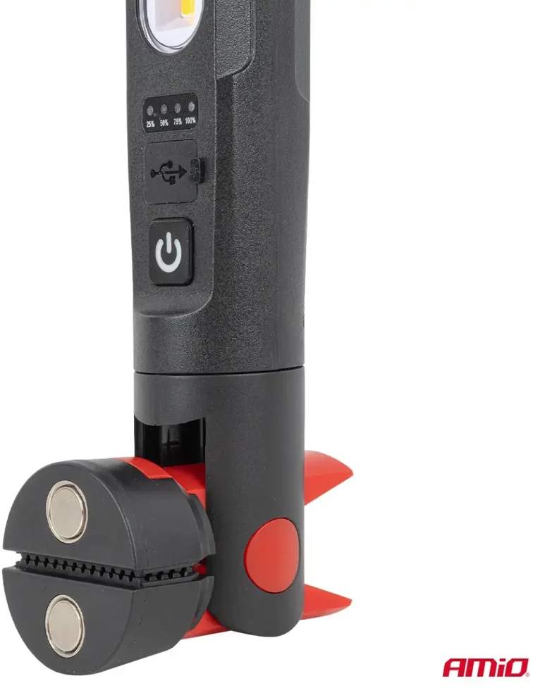 LED apžiūros lempa su magnetu ir spaustuku 4000 mAh amio-05024
