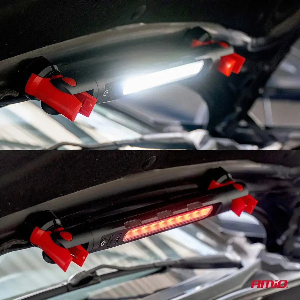 LED apžiūros lempa su magnetu ir spaustuku 4000 mAh amio-05024