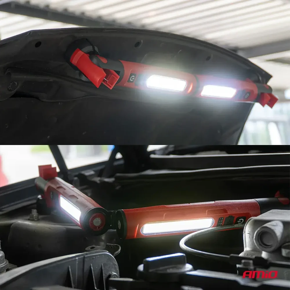 LED apžiūros lempa su magnetu ir spaustuku 4000 mAh amio-05024
