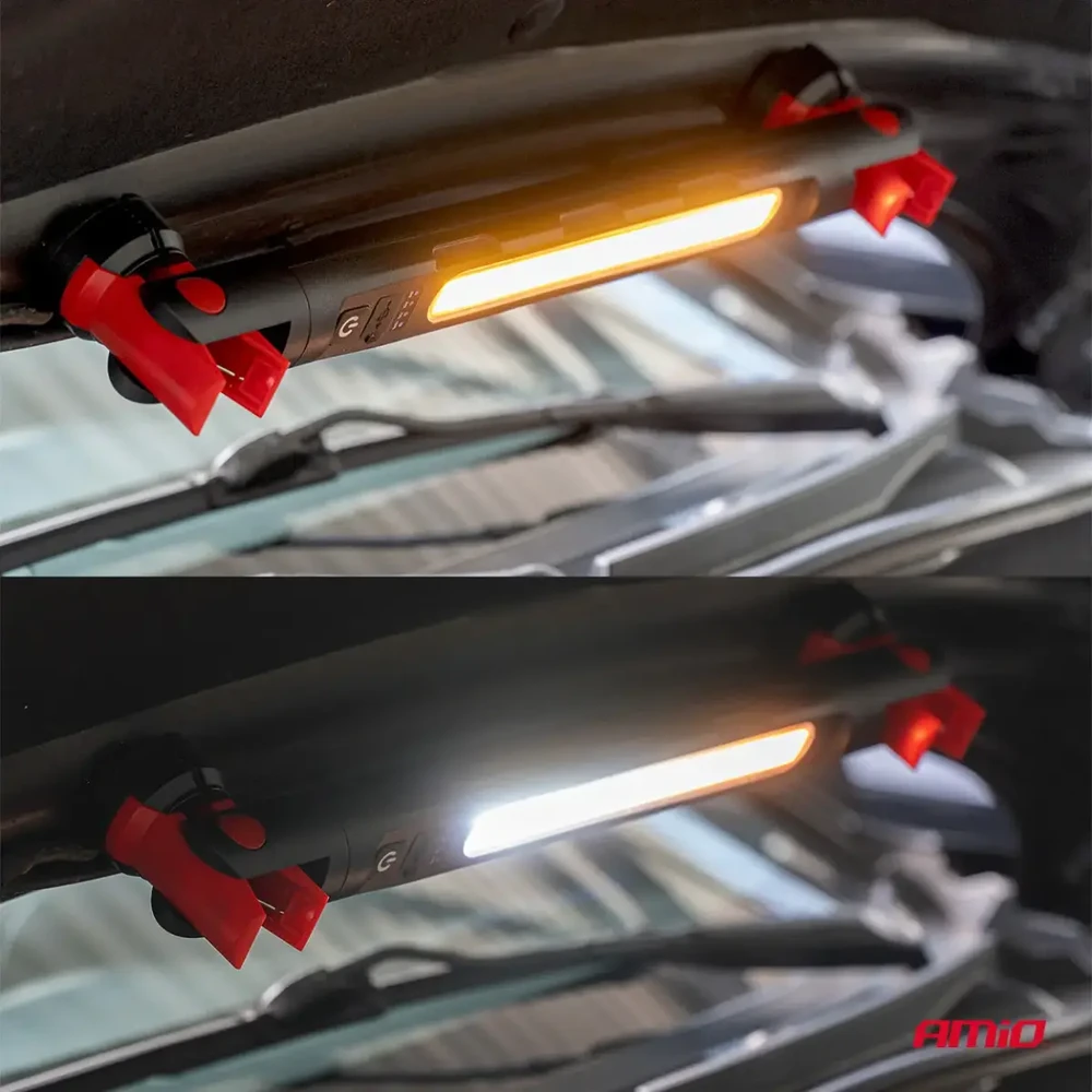 LED apžiūros lempa su magnetu ir spaustuku 4000 mAh amio-05024