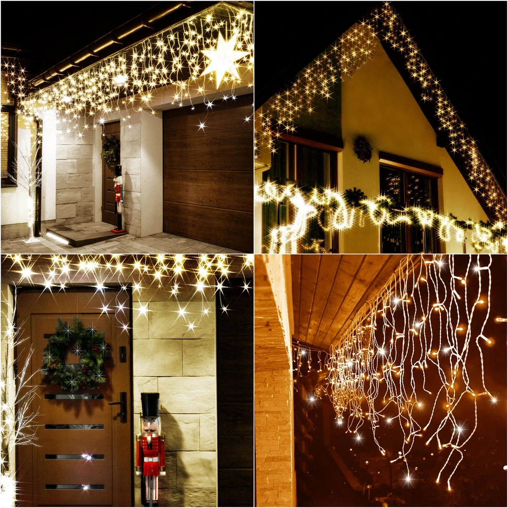 LED užuolaidų girlianda Springos CL0332, 12 m, 300 diodų
