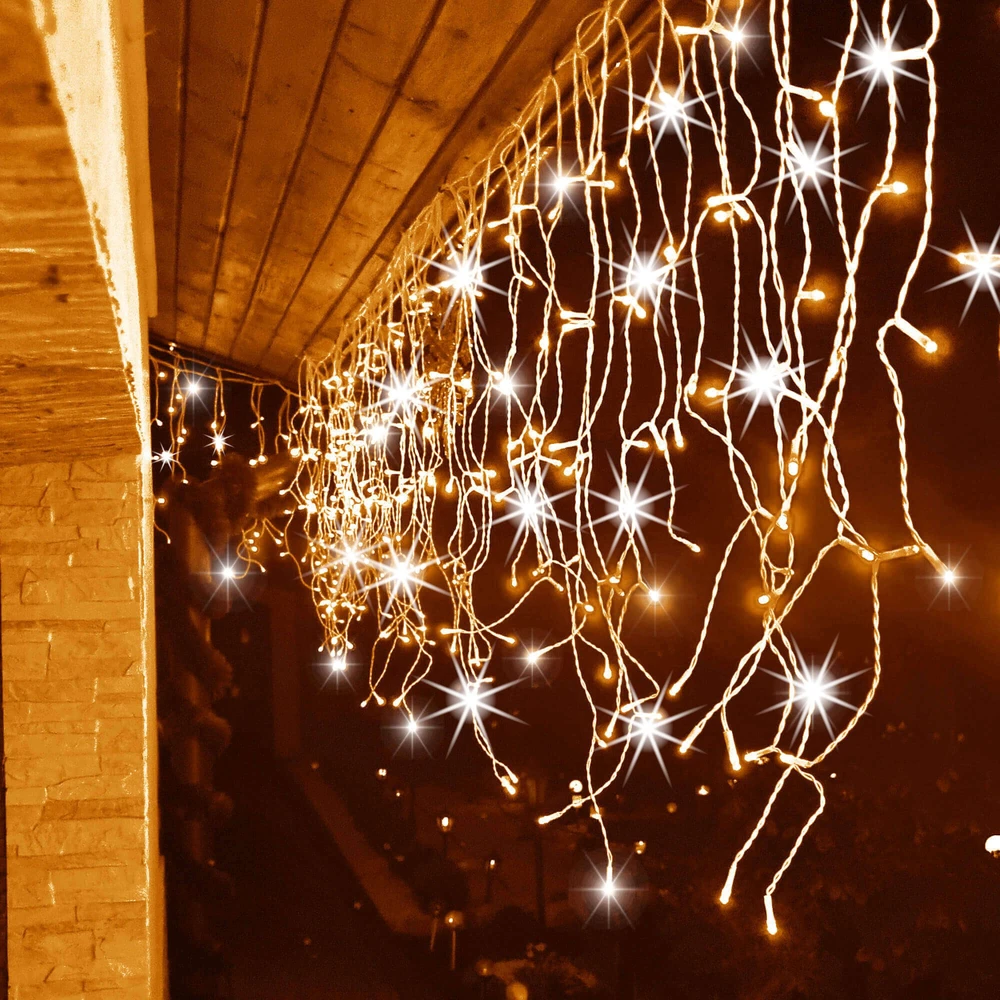 LED užuolaidų girlianda Springos CL0332, 12 m, 300 diodų