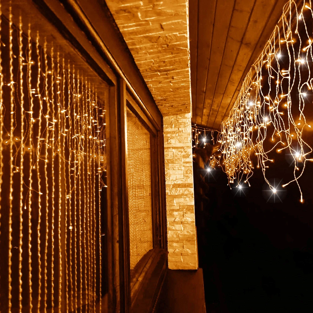 LED užuolaidų girlianda Springos CL0332, 12 m, 300 diodų
